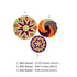 Handcrafted Sabai Grass Wall Art (Set of 3) – Maroon and Yellow Sustainable Wall Decor Product