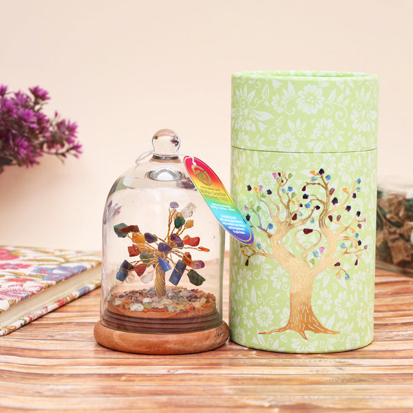 7 Chakra Glass dome wish tree