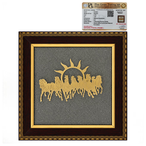 7 Horses Pyrite Frame for Career Growth