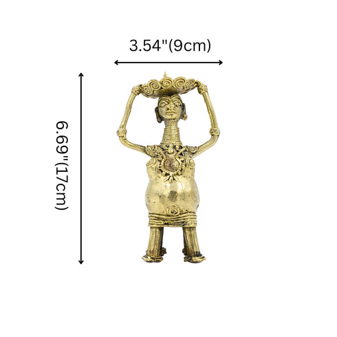 Dhokra Art Candle Holder