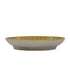 Blue Pottery Oval Plate - Yellow