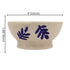 Blue Pottery Round Bowl - White