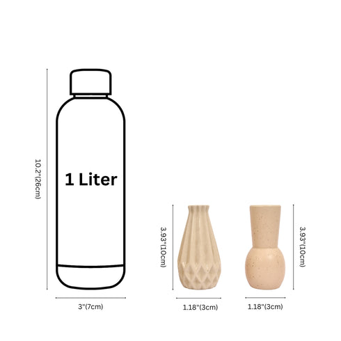 Abstract designed ceramic mini bud vase set (Set of 4)