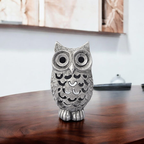 Aluminium Owl Figurine for Home Decor