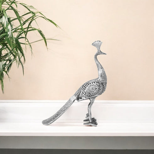 Aluminium Peacock Figurine for Home Decor