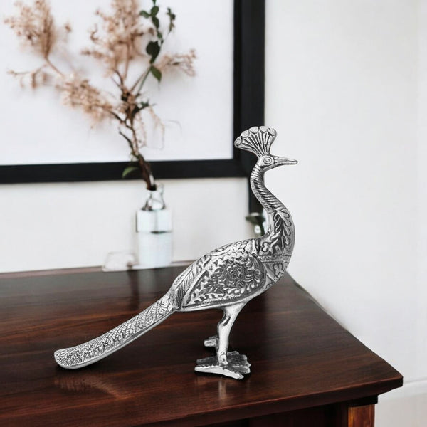 Aluminium Peacock Figurine for Home Decor