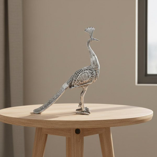 Aluminium Peacock Figurine for Home Decor