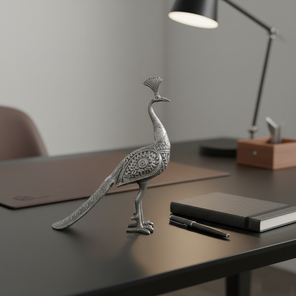 Aluminium Peacock Figurine for Home Decor