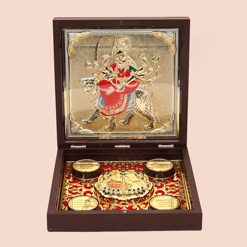 Amba Mata Premium Pooja Gift Box/Pooja Peti