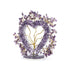Amethyst Glass Heart Gemstone