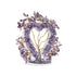 Amethyst Glass Heart Gemstone