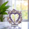 Amethyst Glass Heart Gemstone