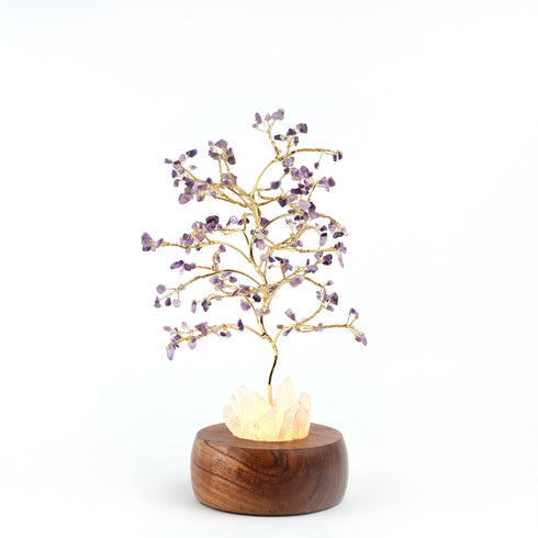 Amethyst Handcrafted Wish Tree Lamp