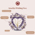 Amethyst wishing tree with heart-shaped base and gold stem on a beige background, featuring Natture brand logo.