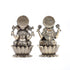 Antique Brass Ganesh and Lakshmi Idol (Pair) - Perfect for Home Temple
