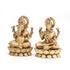 Antique Gold Matte Finish Brass Lakshmi Ganesha Duo