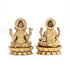 Antique Gold Matte Finish Brass Lakshmi Ganesha Duo