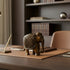 Artisan-Carved Wooden Elephant – Home Décor Accent