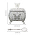 Artisan-made Butterfly Silver Plated Decorative Sugar pot