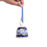 Artisanal Ceramic floral Hanging Christmas Bell – Blue & White