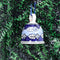 Artisanal Ceramic floral Hanging Christmas Bell – Blue & White