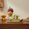 Artistic Krishna T-Light Holder - Red turban with Golden Flute