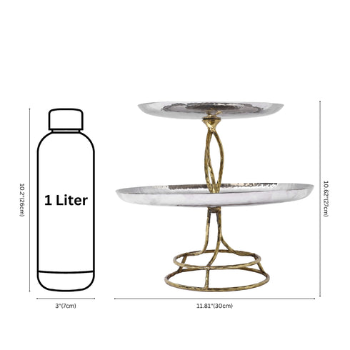 Artistic Two-tier Serving Cake Stand