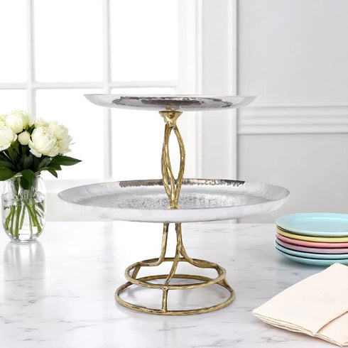 Artistic Two-tier Serving Cake Stand