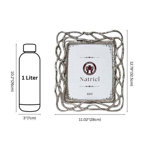 Artistic Vine Border Decorative Frame – Metallic Photo Frame