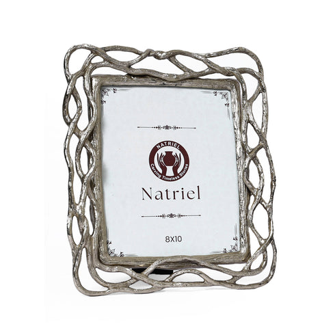 Artistic Vine Border Decorative Frame – Metallic Photo Frame