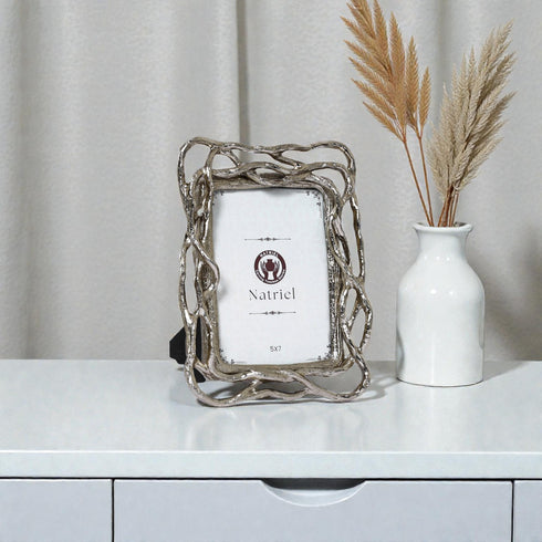 Artistic Vine Border Decorative Frame – Metallic Photo Frame