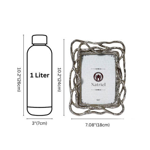 Artistic Vine Border Decorative Frame – Metallic Photo Frame