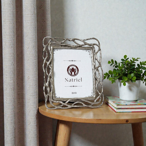 Artistic Vine Border Decorative Frame – Metallic Photo Frame