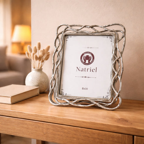 Artistic Vine Border Decorative Frame – Metallic Photo Frame