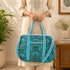 Azure Blue Garden Large Duffle Bag – Hand Block Print