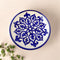 Blue Pottery Traditional Pattern Decorative Plate—Cobalt Blue & White—8”