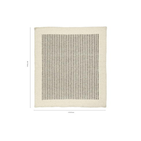 Beige Handwoven Jawaja Durrie—Stripe Pattern