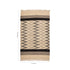 Beige and Black Handwoven Jawaja Durrie - Zig-Zag Pattern