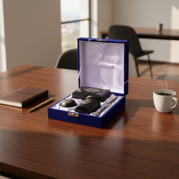 Bidri Art Corporate Gifting Box - Silver Inlay Work