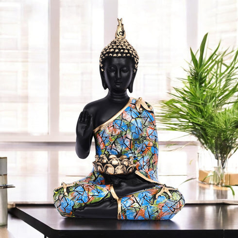 Black Lord Buddha Idol for Home Décor