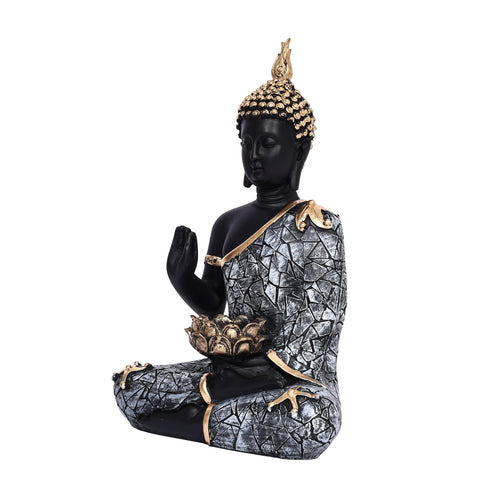 Black Lord Buddha Idol for Home Décor