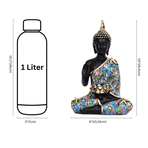 Black Lord Buddha Idol for Home Décor