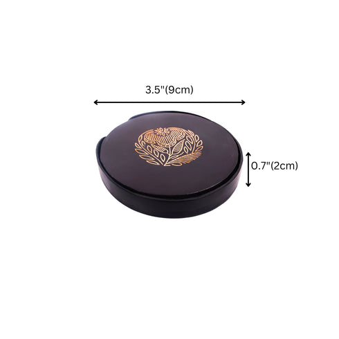 Black Tea Coasters - Bidri Art - Copper Inlay Work