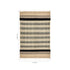 Black and Beige Handwoven Jawaja Durrie - Stripe Pattern