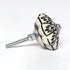 Black and White Handcrafted and Hand painted Ceramic Knobs—Round and Melon Shaped—Set of 12—Abstract Design