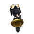 Black and gold Dog Figurine with plate