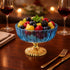 Blue Decorative Glass Fruit Bowl