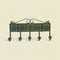Blue Pottery Decorative Key Holder—Green—5 Hooks