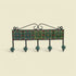 Blue Pottery Decorative Key Holder—Green—5 Hooks