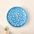 Blue Pottery Floral Pattern Decorative Plate—Turquoise Blue—8”